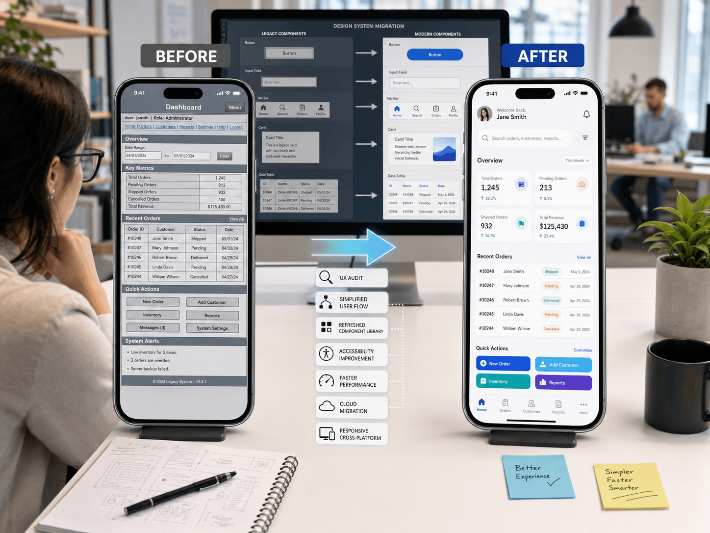 Mobile app user flows and interface design